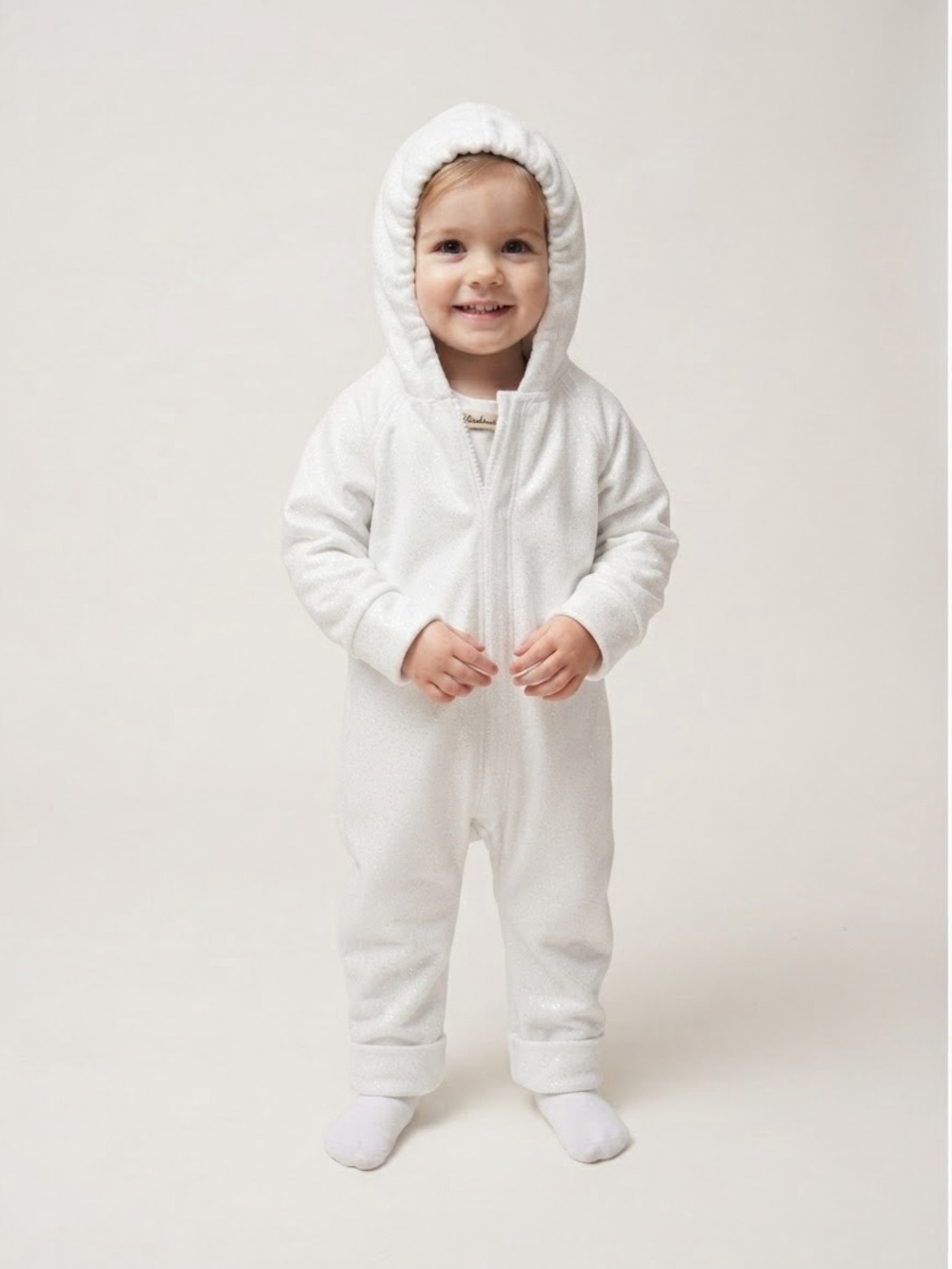 Handmade Toddler Bunting/Snowsuit 2T/3T White/Silver NEW